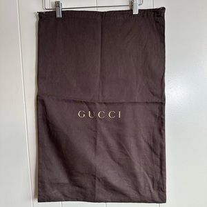 GUCCI extra large brown cotton dustbag